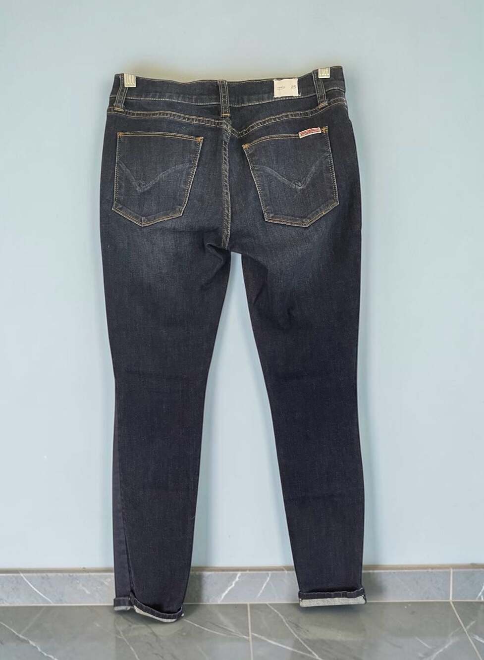 Hudson Krista Super Skinny Mid-Rise Dark Wash Jeans Size 25